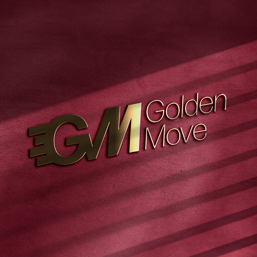 Golden Move Logo Rebranding – Corporate Identity und Logo Design mit Goldfolierung von SAXAR MARKETING Designagentur